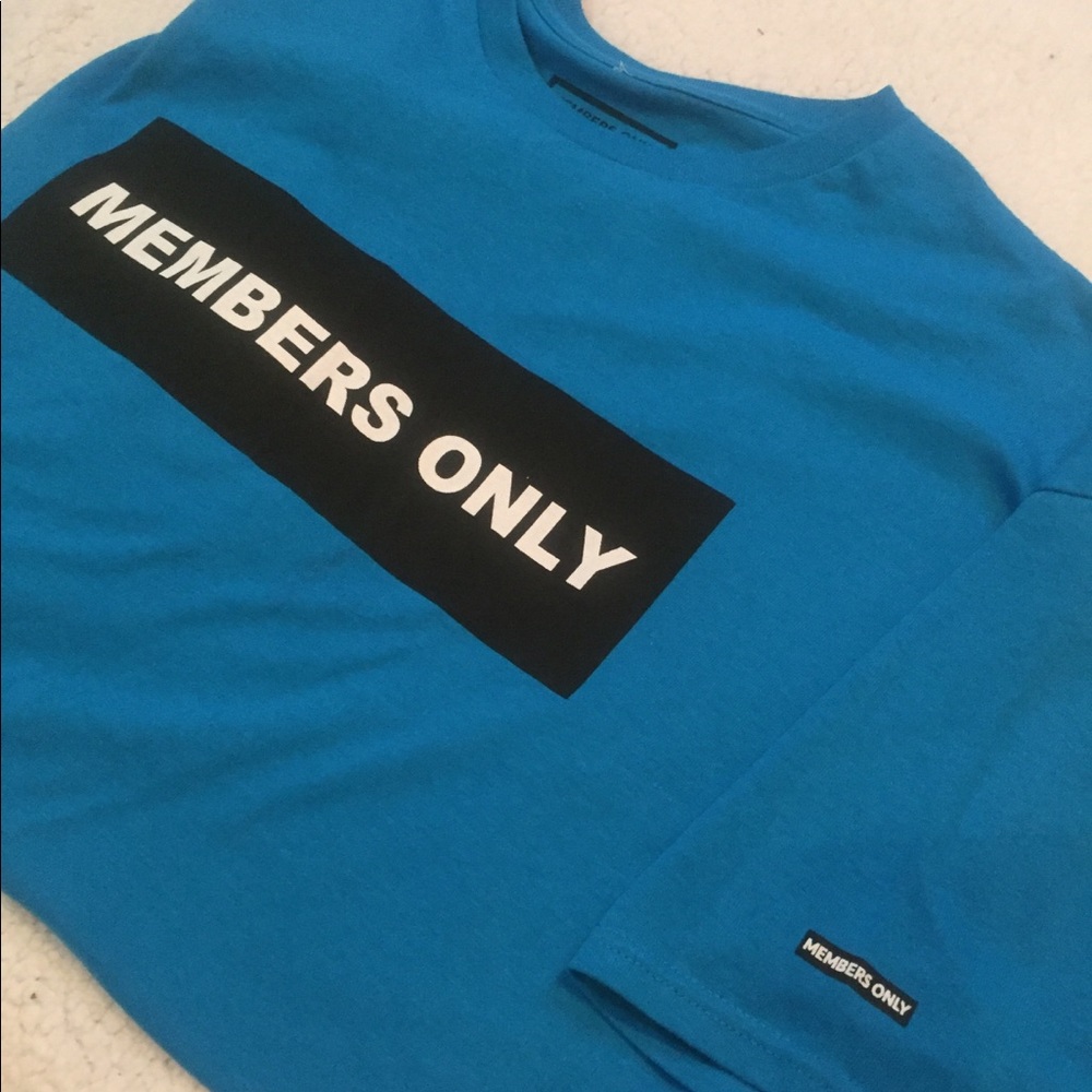 Members Only Tshirt Blue Euc